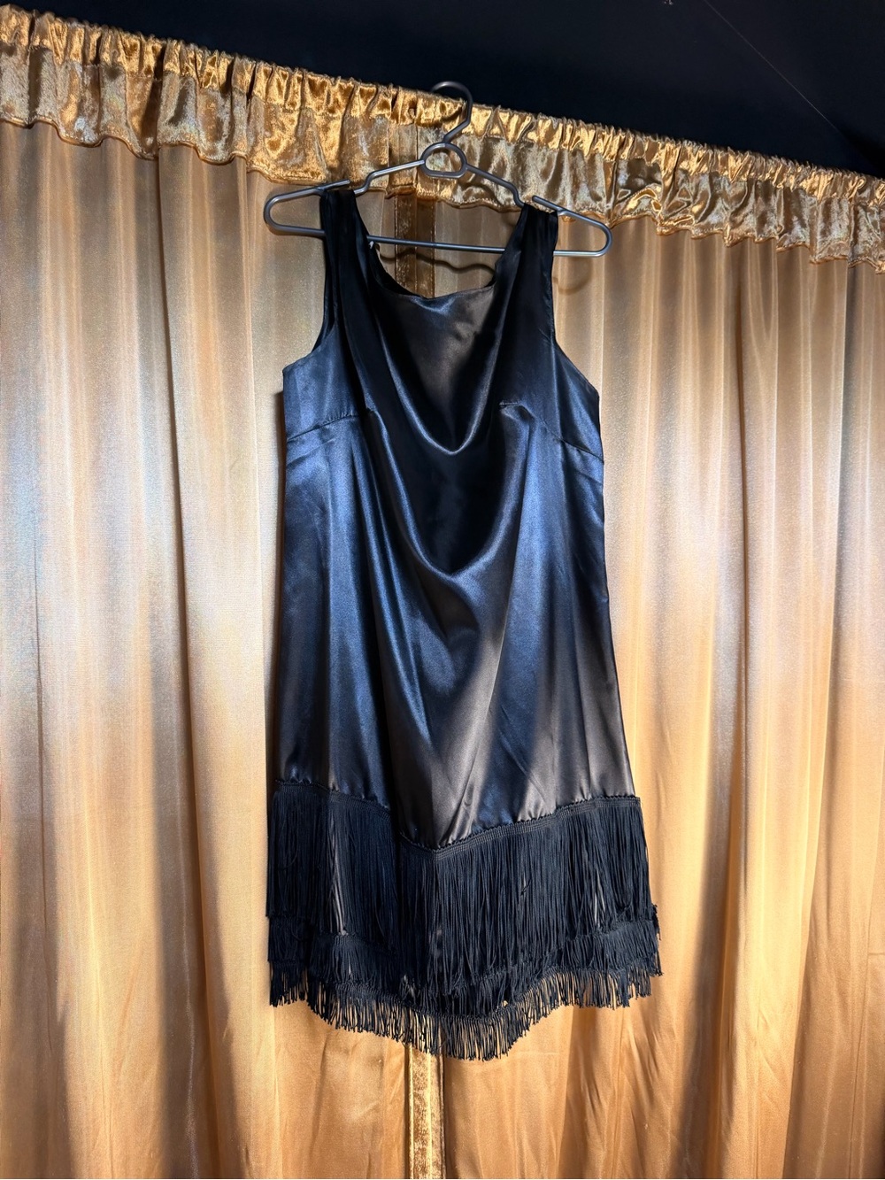 Black Gatsby Style Roaring 20’s Flapper Dress Halloween Costume